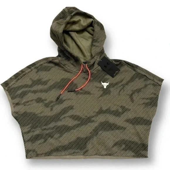 Under Armour Project Rock Fleece Lined Hoodie Sweatshirt Size Large NWT - Picture 6 of 9